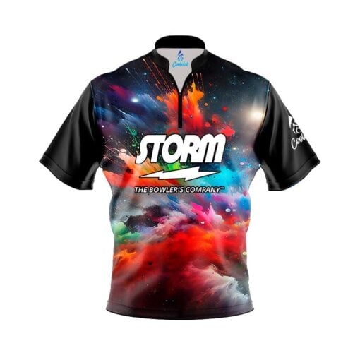 Storm Splatterverse Quick Ship CoolWick Sash Zip Bowling Jersey