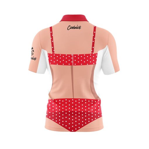 Little Polka Dot Bikini Fast Track CoolWick Bowling Jersey - Image 2