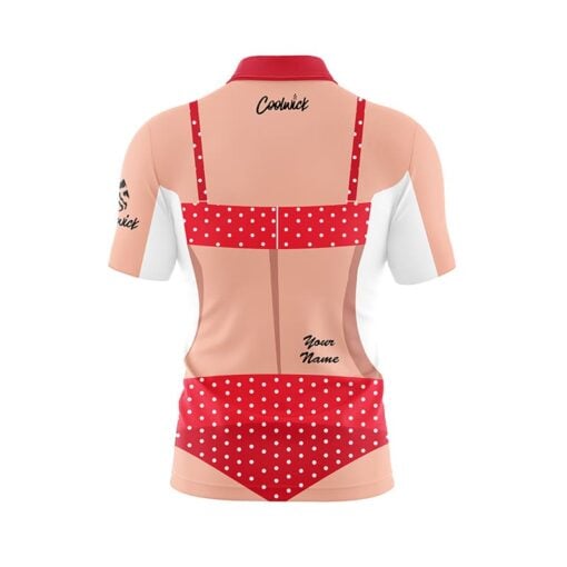 Little Polka Dot Bikini Fast Track CoolWick Bowling Jersey - Image 3