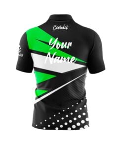 Alternative view of CoolWick Elite DG Black Green Sash Zip Jersey