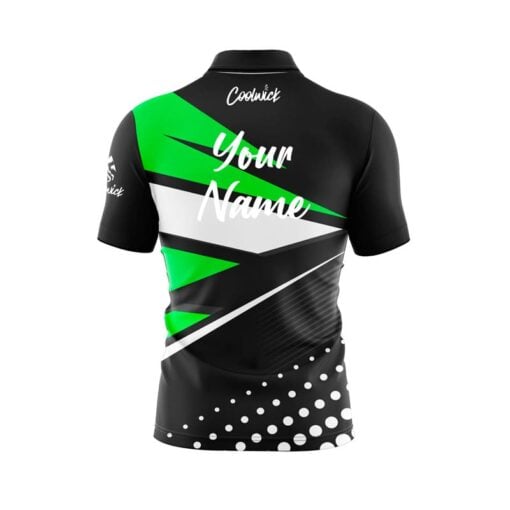 CoolWick Elite DG Black Green Sash Zip Jersey - Image 2