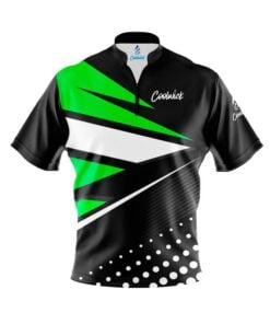 CoolWick Elite DG Black Green Sash Zip Jersey