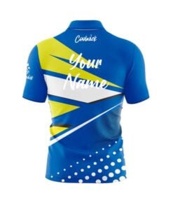 Alternative view of CoolWick Elite DG Blue Yellow Sash Zip Jersey