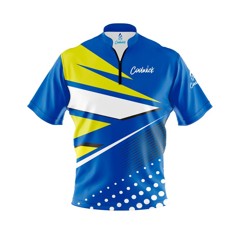 CoolWick Elite DG Blue Yellow Sash Zip Jersey
