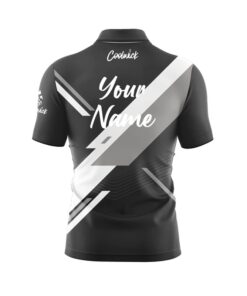 Alternative view of CoolWick Elite SC Grey Sash Zip Jersey