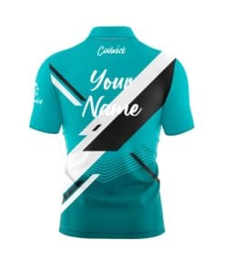 Alternative view of CoolWick Elite SC Teal Sash Zip Jersey
