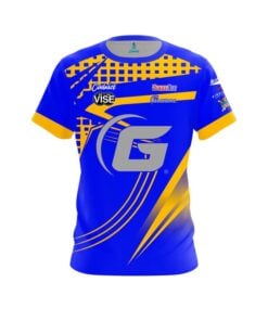 900 Global Chris Barnes Blue Yellow Slash CoolWick Bowling Jersey