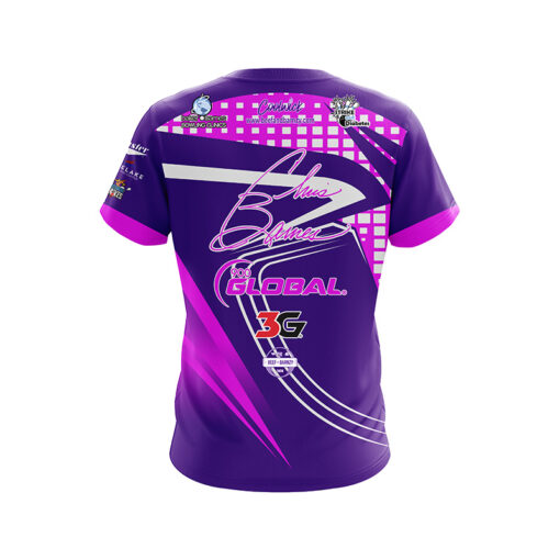 900 Global Chris Barnes Fuchsia Slash CoolWick Bowling Jersey - Image 2