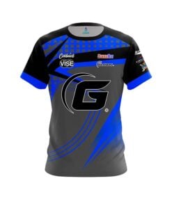 900 Global Chris Barnes Grey Blue Slash CoolWick Bowling Jersey