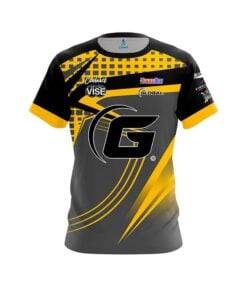 900 Global Chris Barnes Grey Yellow Slash CoolWick Bowling Jersey