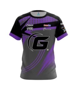 900 Global Chris Barnes Grey Purple Slash CoolWick Bowling Jersey