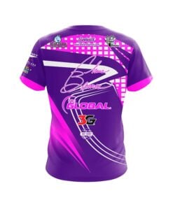 Alternative view of 900 Global Chris Barnes Fuchsia Slash CoolWick Bowling Jersey