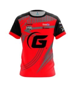 900 Global Chris Barnes Red Grey Slash CoolWick Bowling Jersey