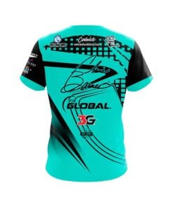 Alternative view of 900 Global Chris Barnes Turquoise Slash CoolWick Bowling Jersey