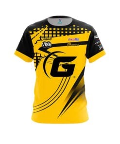 900 Global Chris Barnes Yellow Black Slash CoolWick Bowling Jersey