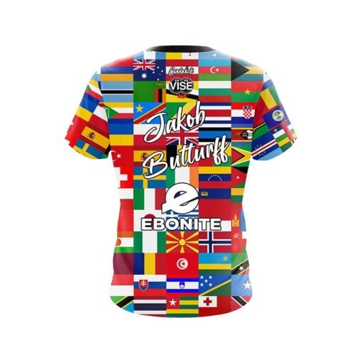 Ebonite Jakob Butturff All Over the World CoolWick Bowling Jersey - Image 2