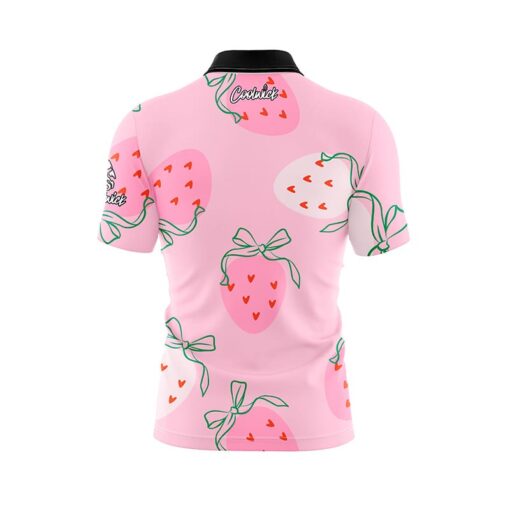 Lovey Dovey Strawberries Fast Track CoolWick Bowling Jersey - Image 2