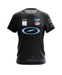 Storm Francois Lavoie Black Blue Skyline CoolWick Bowling Jersey