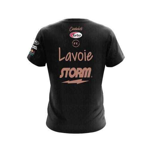 Storm Francois Lavoie Black Mocha Skyline CoolWick Bowling Jersey - Image 2