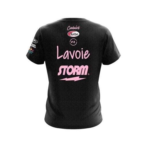 Storm Francois Lavoie Black Pink Skyline CoolWick Bowling Jersey - Image 2