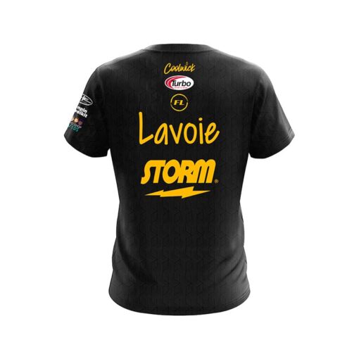 Storm Francois Lavoie Black Yellow Skyline CoolWick Bowling Jersey - Image 2