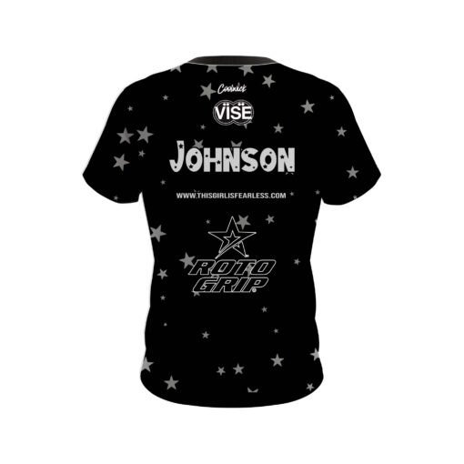 Stefanie Johnson Roto Grip Black Stars CoolWick Bowling Jersey - Image 2