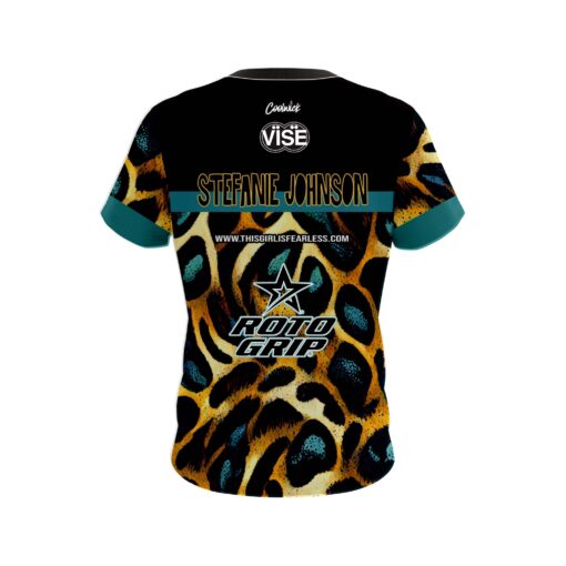 Stefanie Johnson Roto Grip Cheetah Jungle CoolWick Bowling Jersey - Image 2
