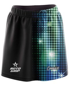 Stefanie Johnson Roto Grip Blue Teal Sparkle CoolWick Bowling Skort