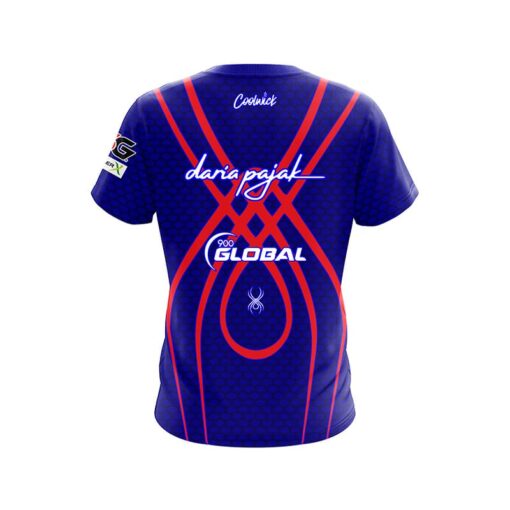 Daria Pajak Blue Web CoolWick Bowling Jersey - Image 2