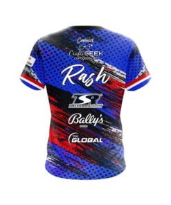 Alternative view of 900 Global Sean Rash RWB Dots CoolWick Bowling Jersey