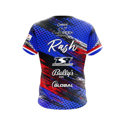 900 Global Sean Rash RWB Dots CoolWick Bowling Jersey - Image 2