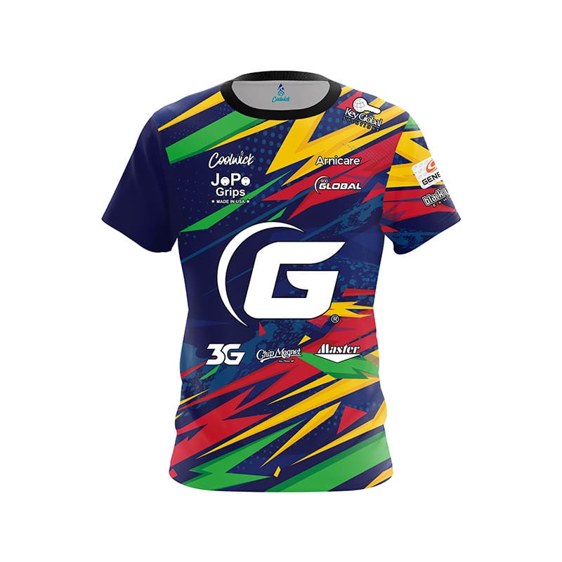 900 Global Sean Rash Multicolor Zig Zag CoolWick Bowling Jersey