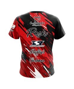 Alternative view of 900 Global Sean Rash Red Zig Zag CoolWick Bowling Jersey