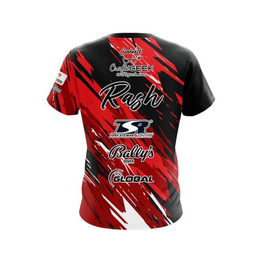 900 Global Sean Rash Red Zig Zag CoolWick Bowling Jersey - Image 2