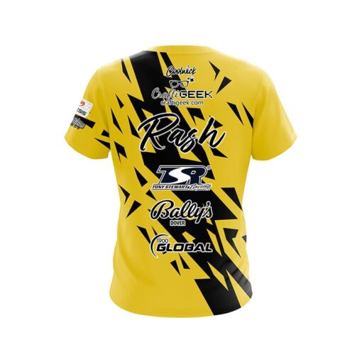 900 Global Sean Rash Yellow Sport Triangle CoolWick Bowling Jersey - Image 2
