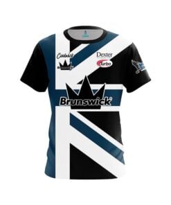 Brunswick Dom Barrett Black Blue Union Jack CoolWick Bowling Jersey