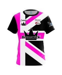 Brunswick Dom Barrett Black Pink Union Jack CoolWick Bowling Jersey