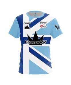 Brunswick Dom Barrett Blue on Blue Union Jack CoolWick Bowling Jersey