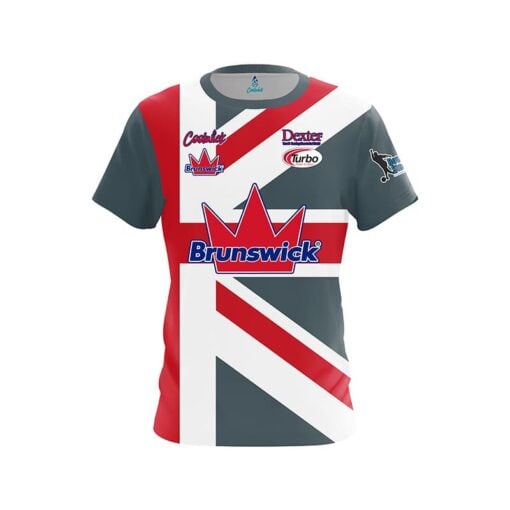Brunswick Dom Barrett Rich Navy Union Jack CoolWick Bowling Jersey