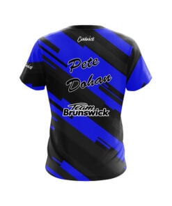 Alternative view of Brunswick Pete Dohan Jr. Blue Sport Lines CoolWick Bowling Jersey