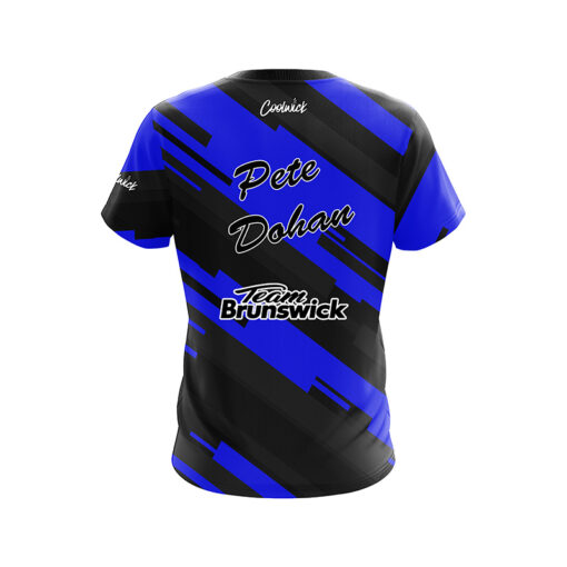 Brunswick Pete Dohan Jr. Blue Sport Lines CoolWick Bowling Jersey - Image 2
