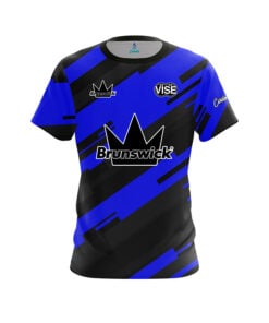 Brunswick Pete Dohan Jr. Blue Sport Lines CoolWick Bowling Jersey