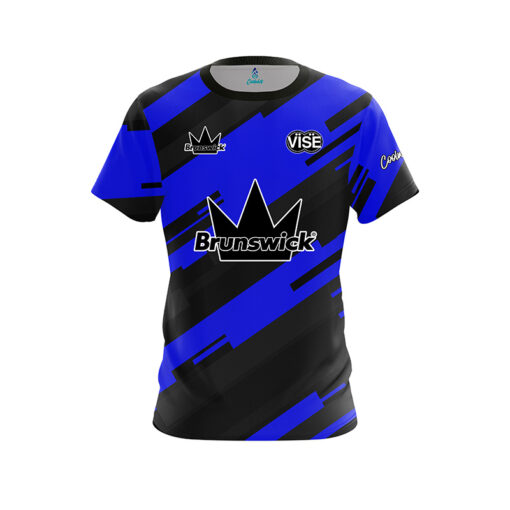 Brunswick Pete Dohan Jr. Blue Sport Lines CoolWick Bowling Jersey