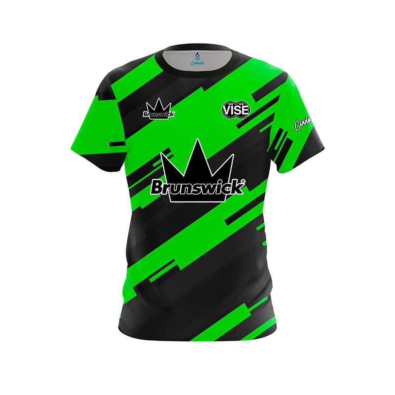 Brunswick Pete Dohan Jr. Green Sport Lines CoolWick Bowling Jersey