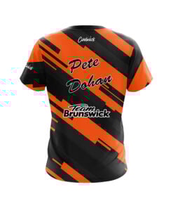 Alternative view of Brunswick Pete Dohan Jr. Orange Sport Lines CoolWick Bowling Jersey