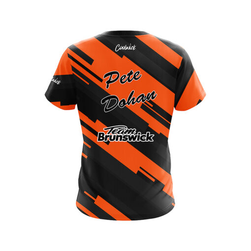 Brunswick Pete Dohan Jr. Orange Sport Lines CoolWick Bowling Jersey - Image 2