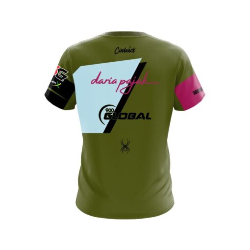 Daria Pajak Green Black Spider CoolWick Bowling Jersey - Image 2