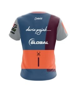 Alternative view of Daria Pajak Grey Blue Spider CoolWick Bowling Jersey