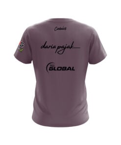 Alternative view of 900 Global Daria Pajak Eggplant Purple CoolWick Bowling Jersey