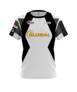 Daria Pajak White Black Grey Stripes CoolWick Bowling Jersey